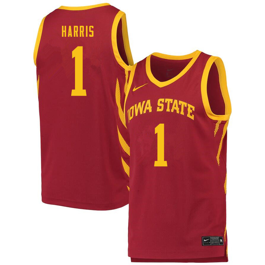 Men #1 Tyler Harris Iowa State Cyclones College Basketball Jerseys Sale-Cardinal - Click Image to Close